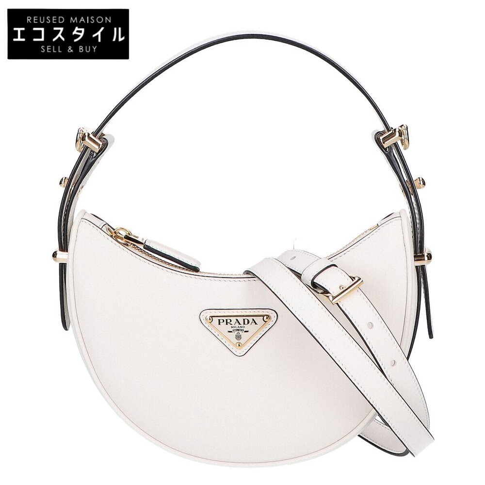 PRADA Ark Shoulder Bag Handbag White